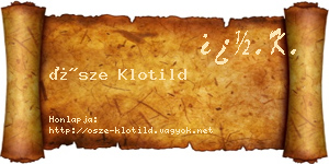 Ősze Klotild névjegykártya